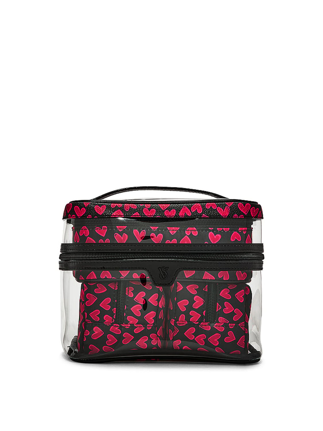 beauty Victoria's Secret 4-Piece Makeup Bag Set Black Grounded Heart 1 of 2 
