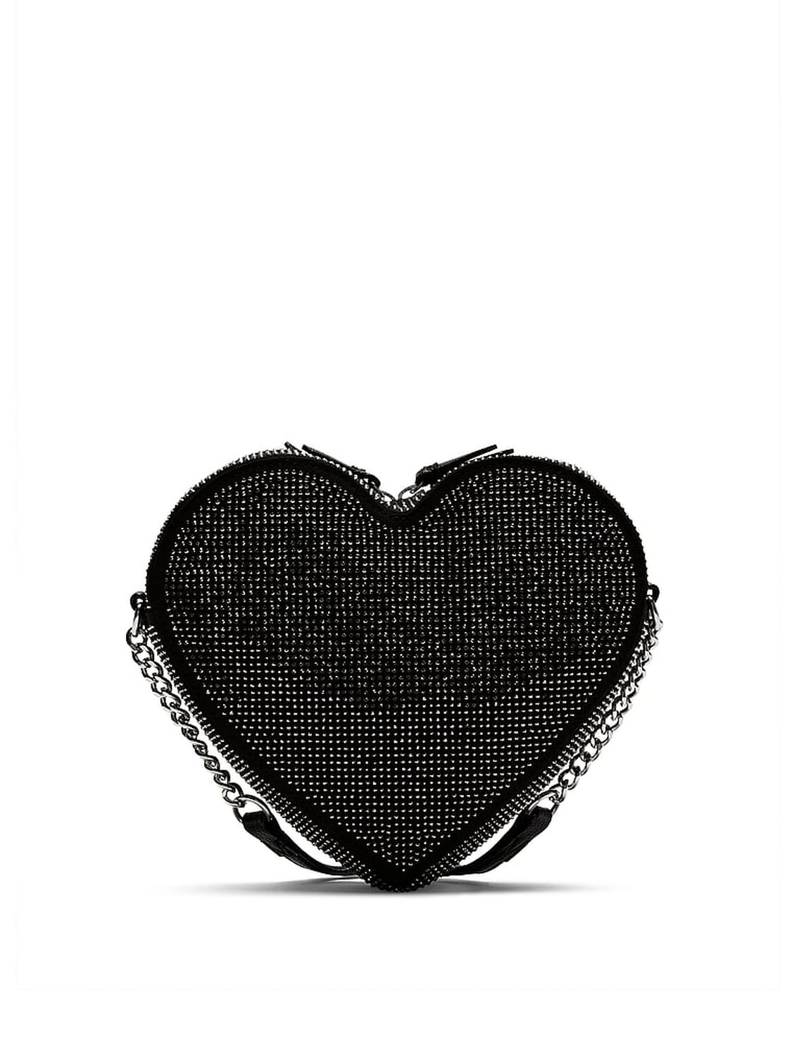 vs Victoria's Secret Heart Crossbody Bag Black Rhinestone 3 of 3 