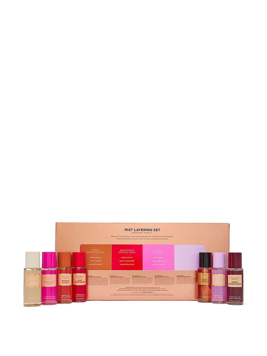 vs Body Fragrance 7-Piece Fragrance Mist Layering Gift Set with Bare Vanilla Bare Vanilla 2 of 2 