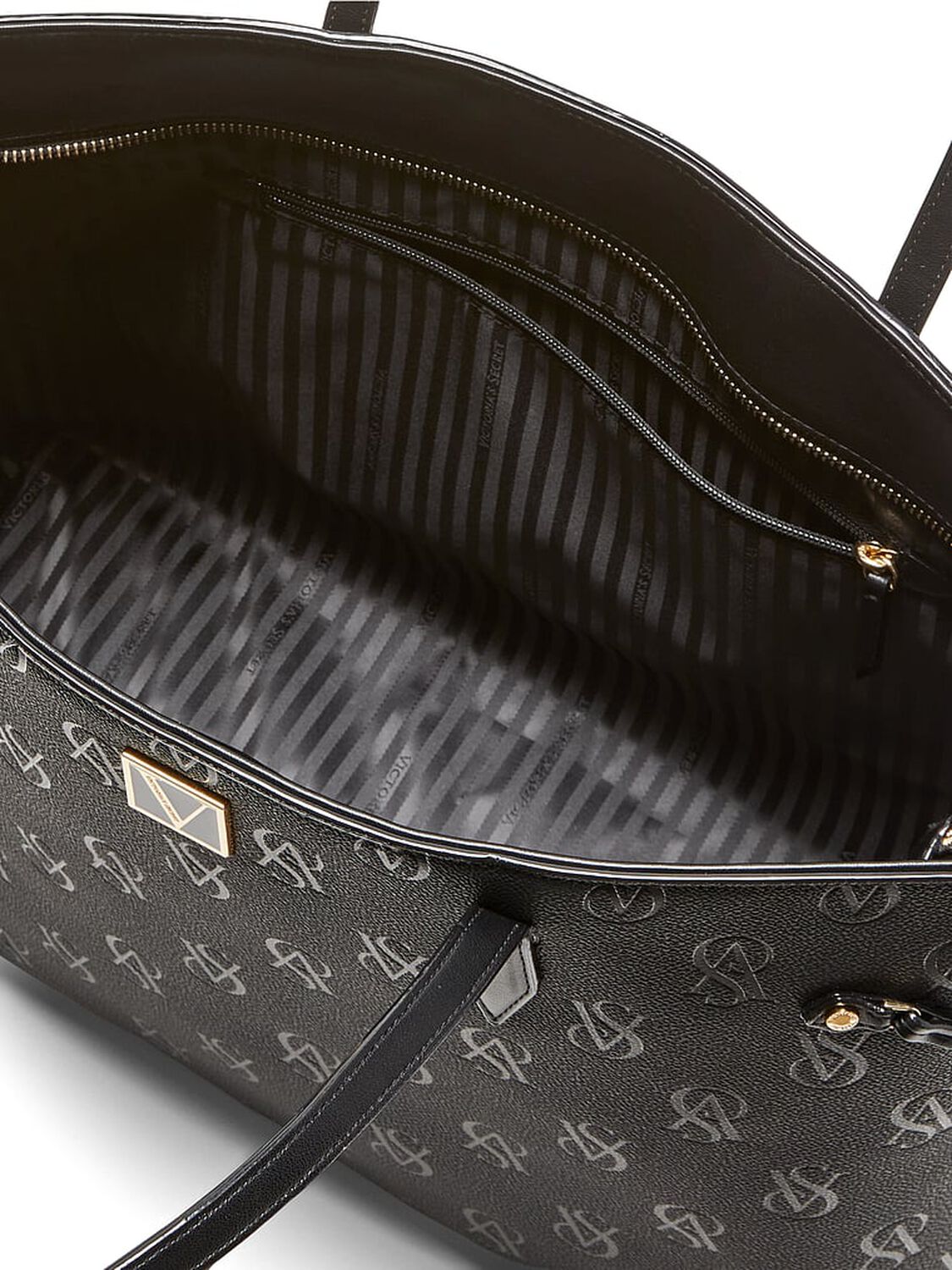 vs Victoria's Secret The Victoria Carryall Tote Embossed Monogram 3 of 3 