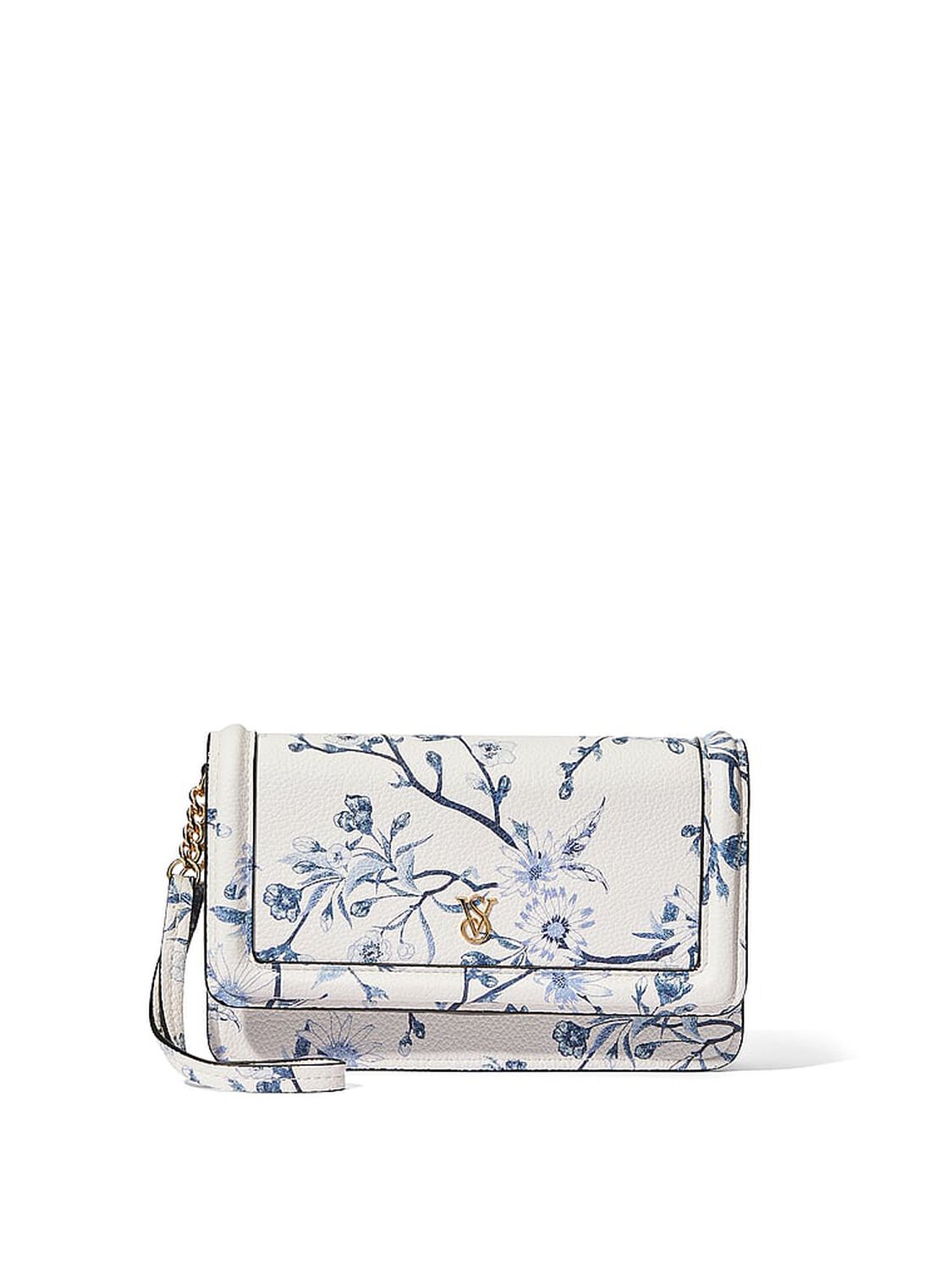 vs Victoria's Secret Phone Wristlet Blue Floral 1 of 2 