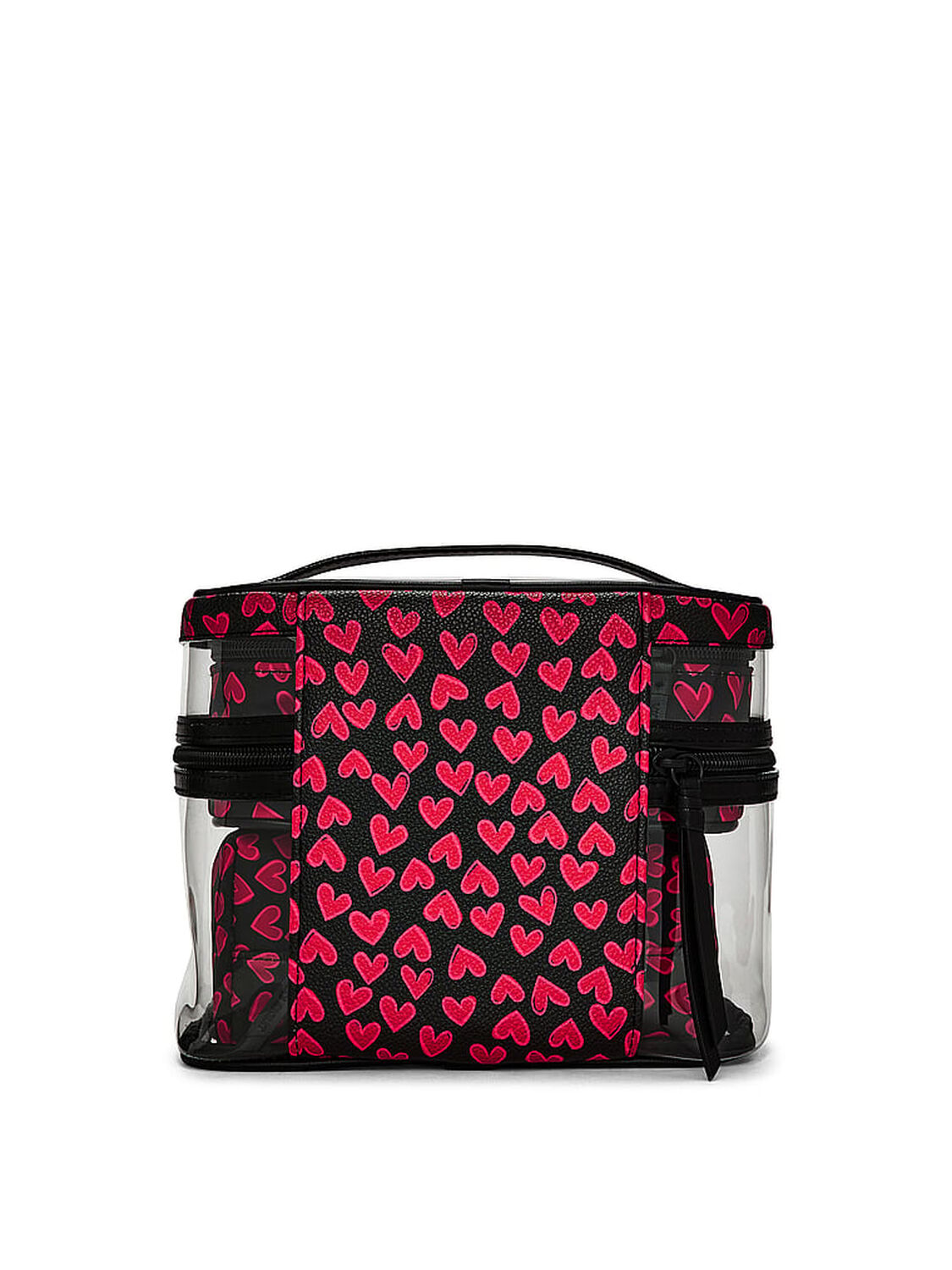 beauty Victoria's Secret 4-Piece Makeup Bag Set Black Grounded Heart 2 of 2 