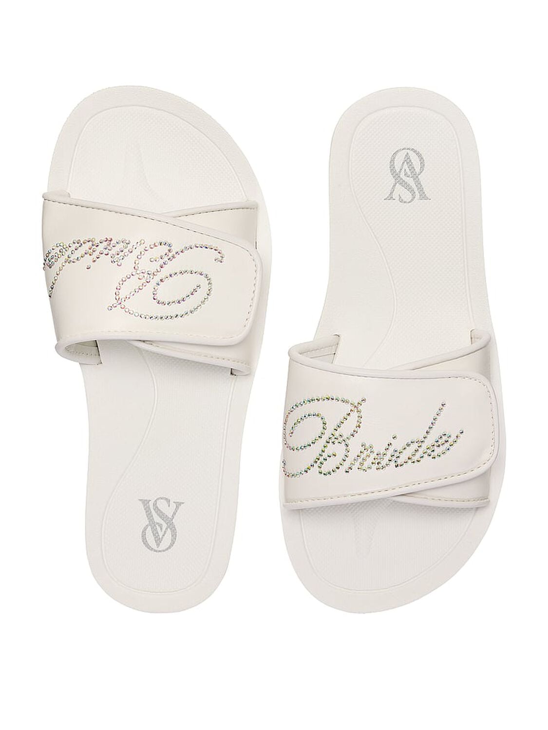 vs Victoria's Secret Bridal Slide Sandals Coconut White 1 of 2 