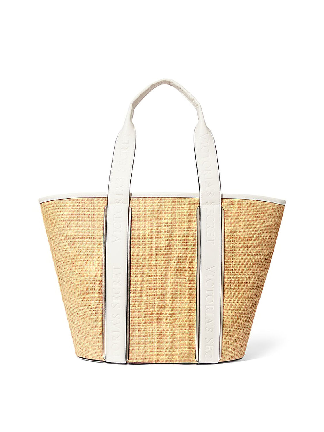 vs Victoria's Secret Large Tote Bag Straw 1 of 3 