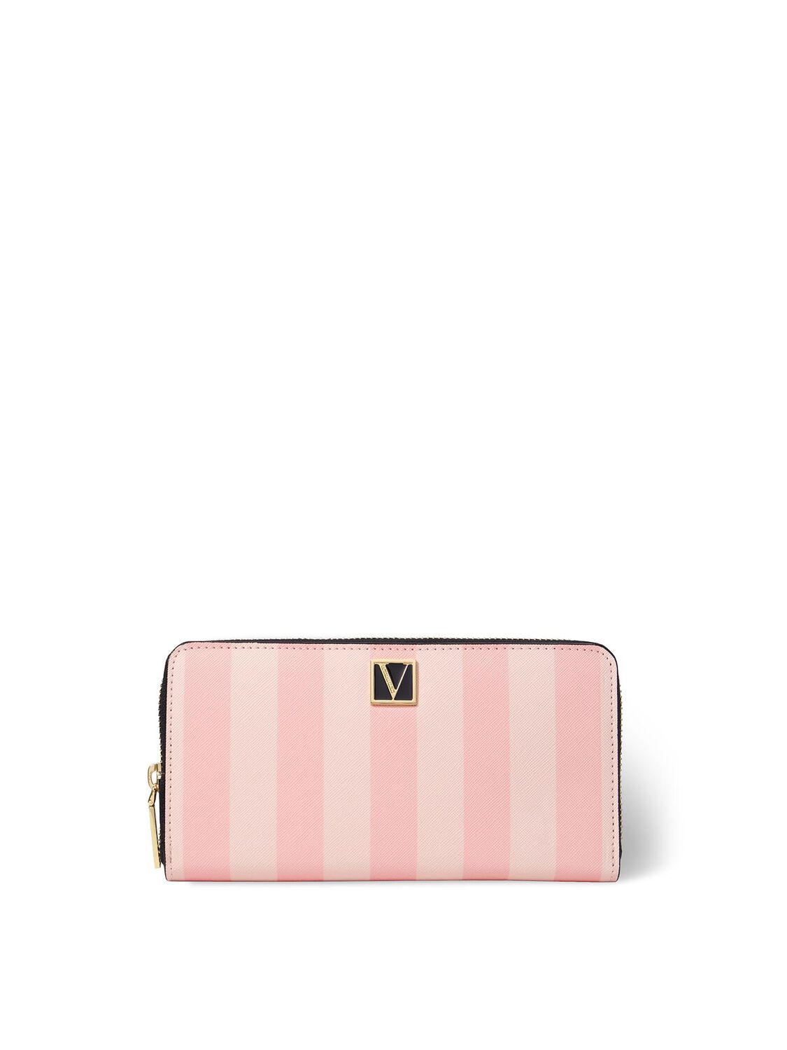 vs Victoria's Secret The Victoria Wallet Pink Stripe 1 of 3 