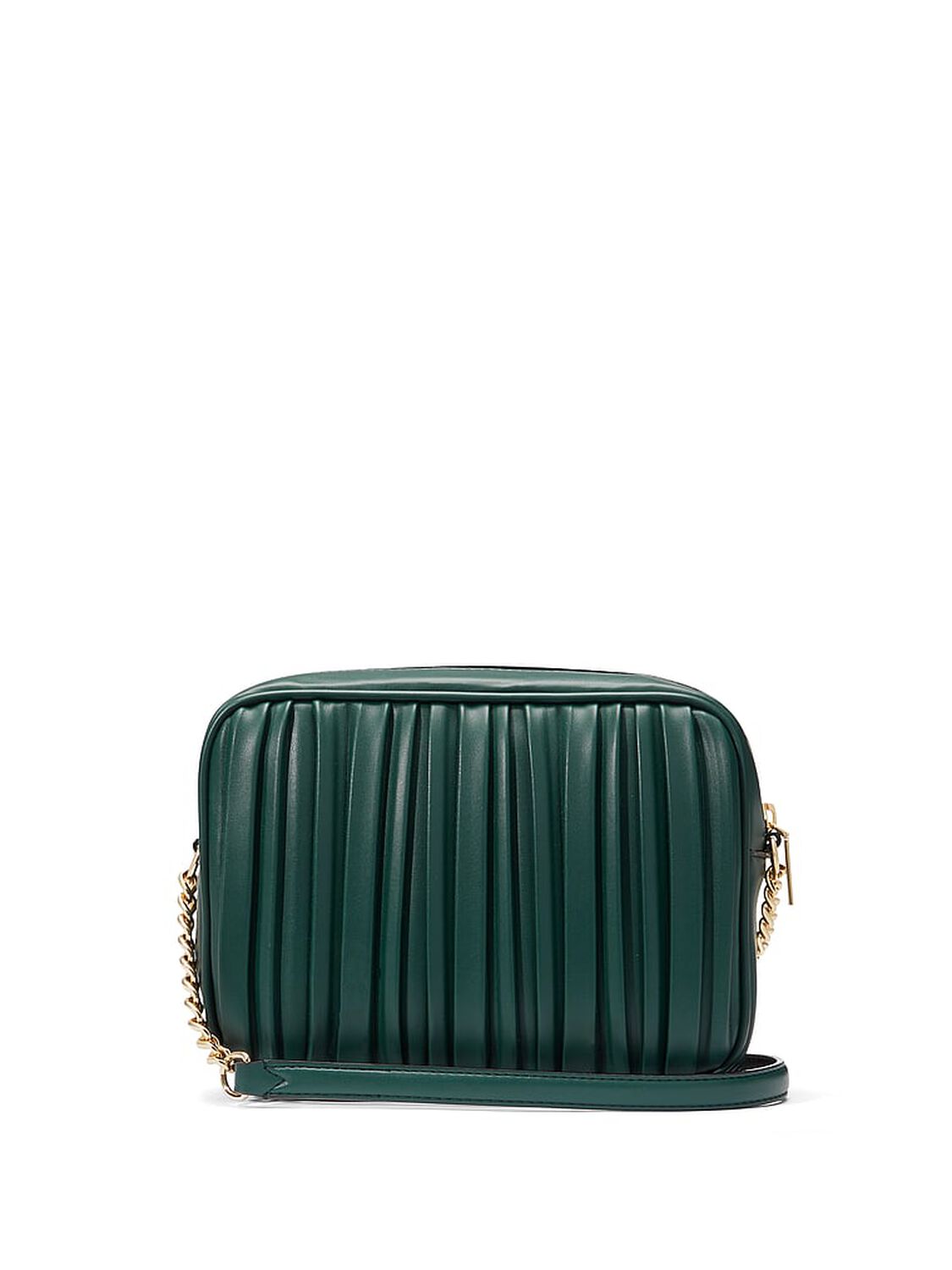 vs Victoria's Secret Crossbody Camera Bag Black Ivy Pleated 2 of 3 