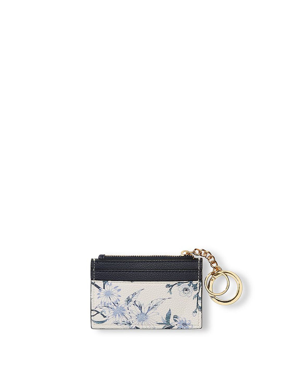 vs Victoria's Secret Card Case Keychain Blue Floral 2 of 2 