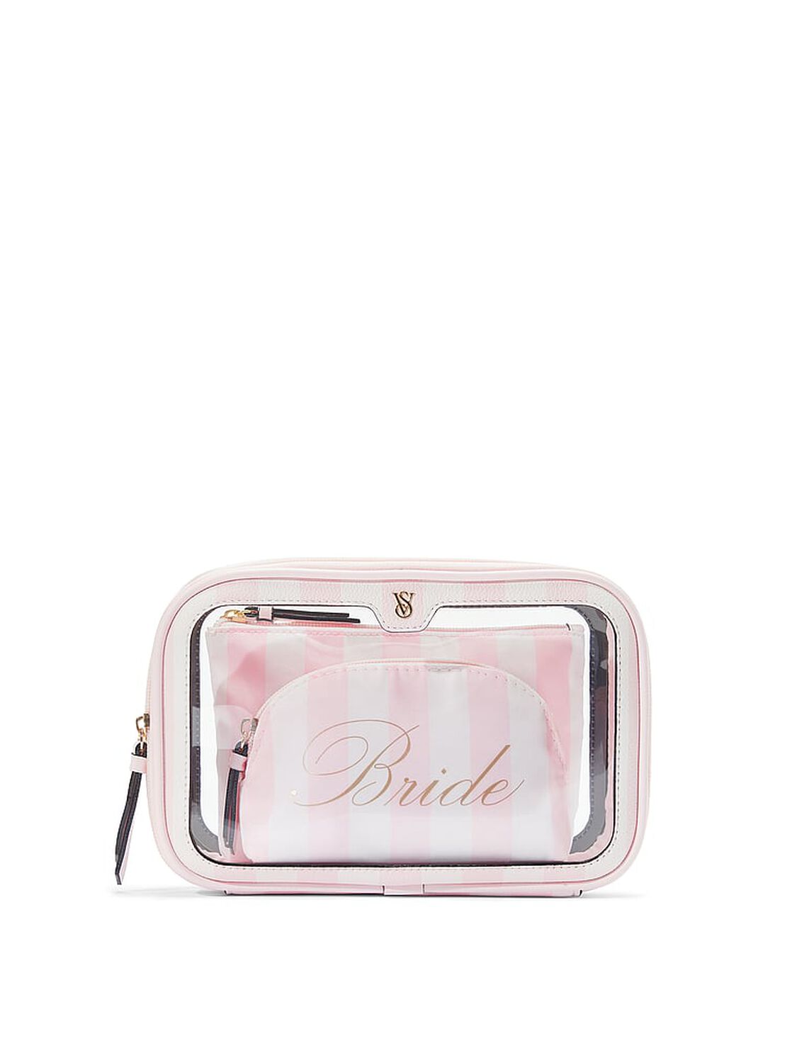 vs Victoria's Secret 3-Piece Makeup Bag Stripe 1 of 3 