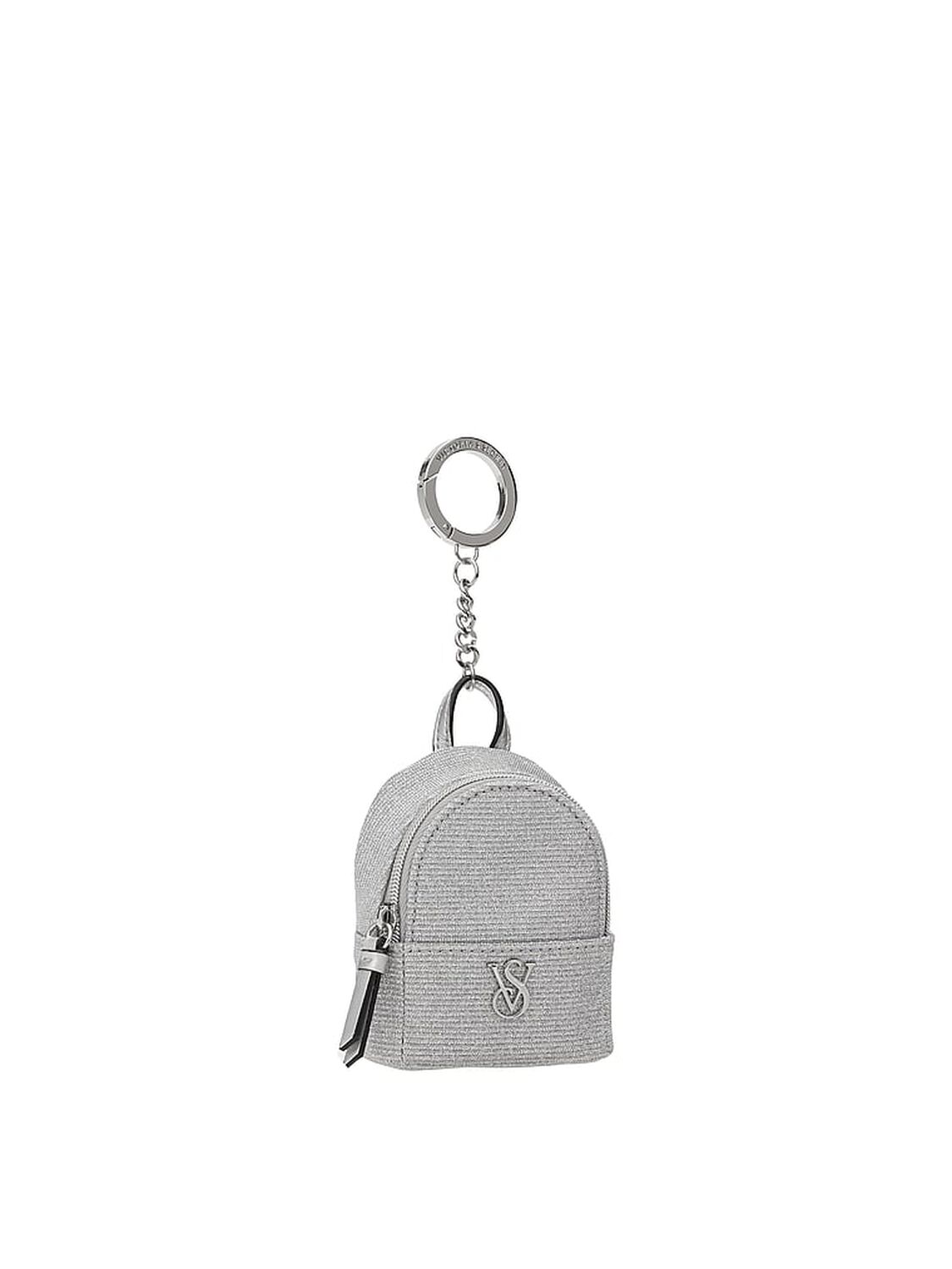 vs Victoria's Secret Backpack Keychain Silver 1 of 2 