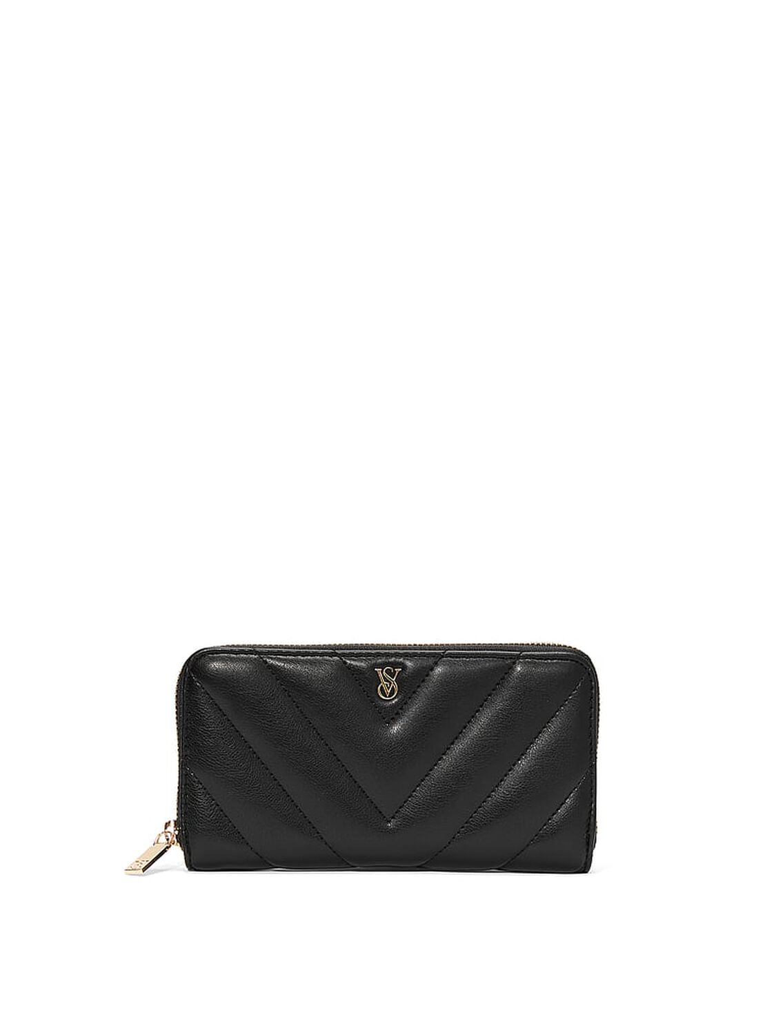 vs Victoria's Secret Large Wallet with Zip Black 1 of 3 