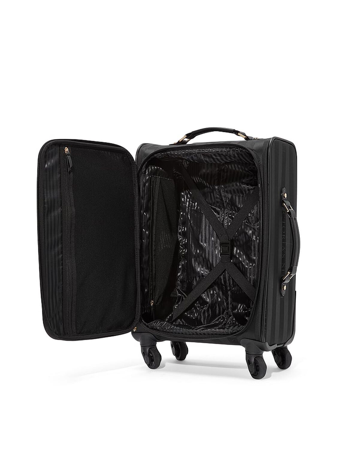 vs Victoria's Secret Carry-On Luggage Logo Jacquard Stripe 3 of 3 