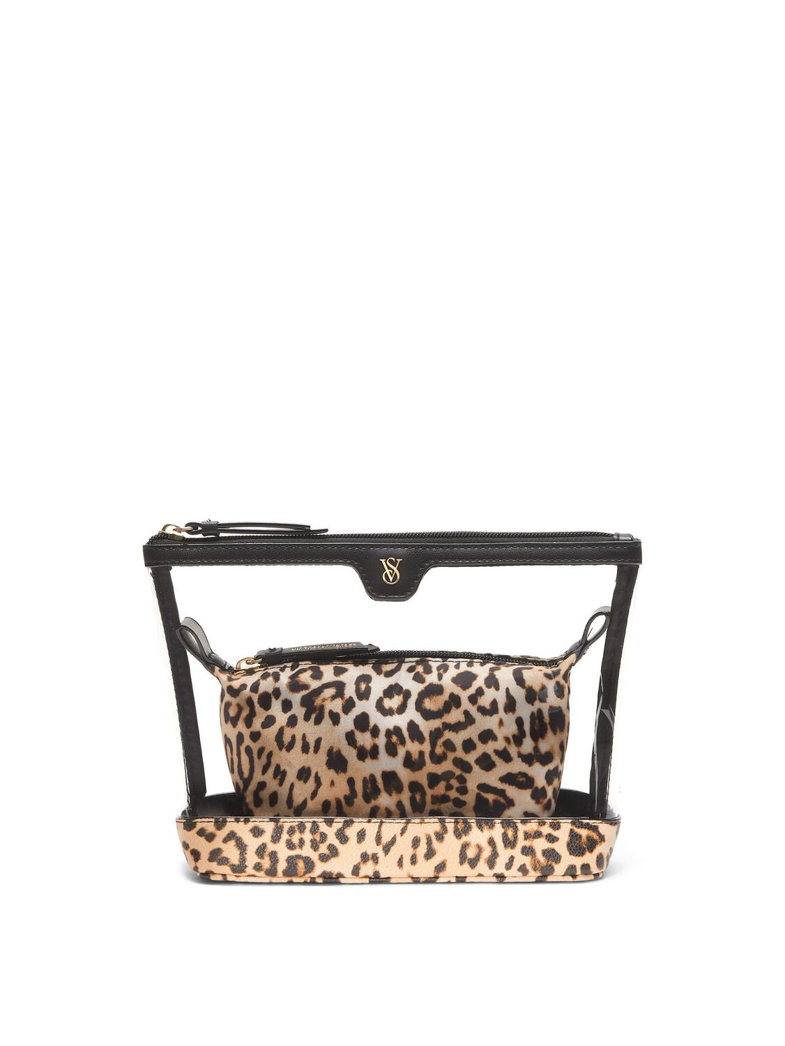 vs Victoria's Secret 2-Piece Makeup Bag Leopard 3 of 3 