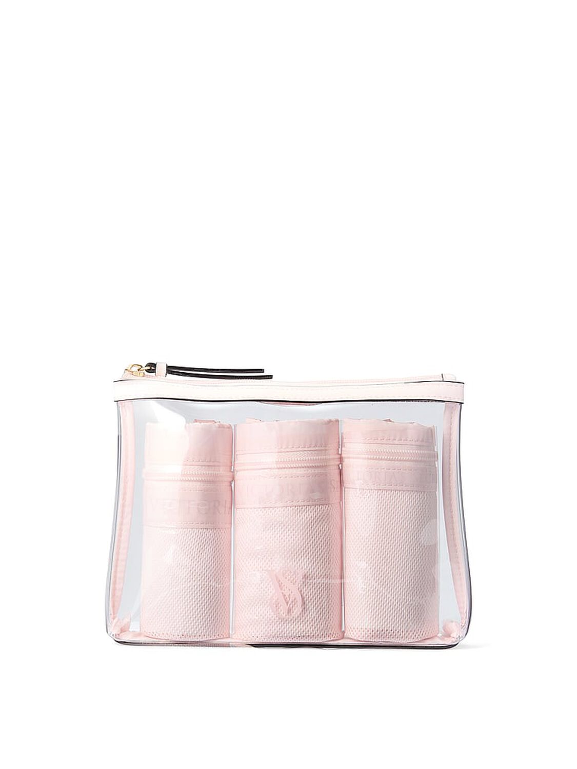 vs Victoria's Secret 4-Piece Bra Wash Bag Pink 1 of 3 
