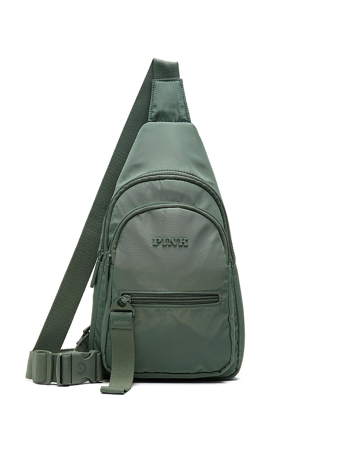 vs Pink Nylon Sling Backpack Faded Sage 1 of 3 