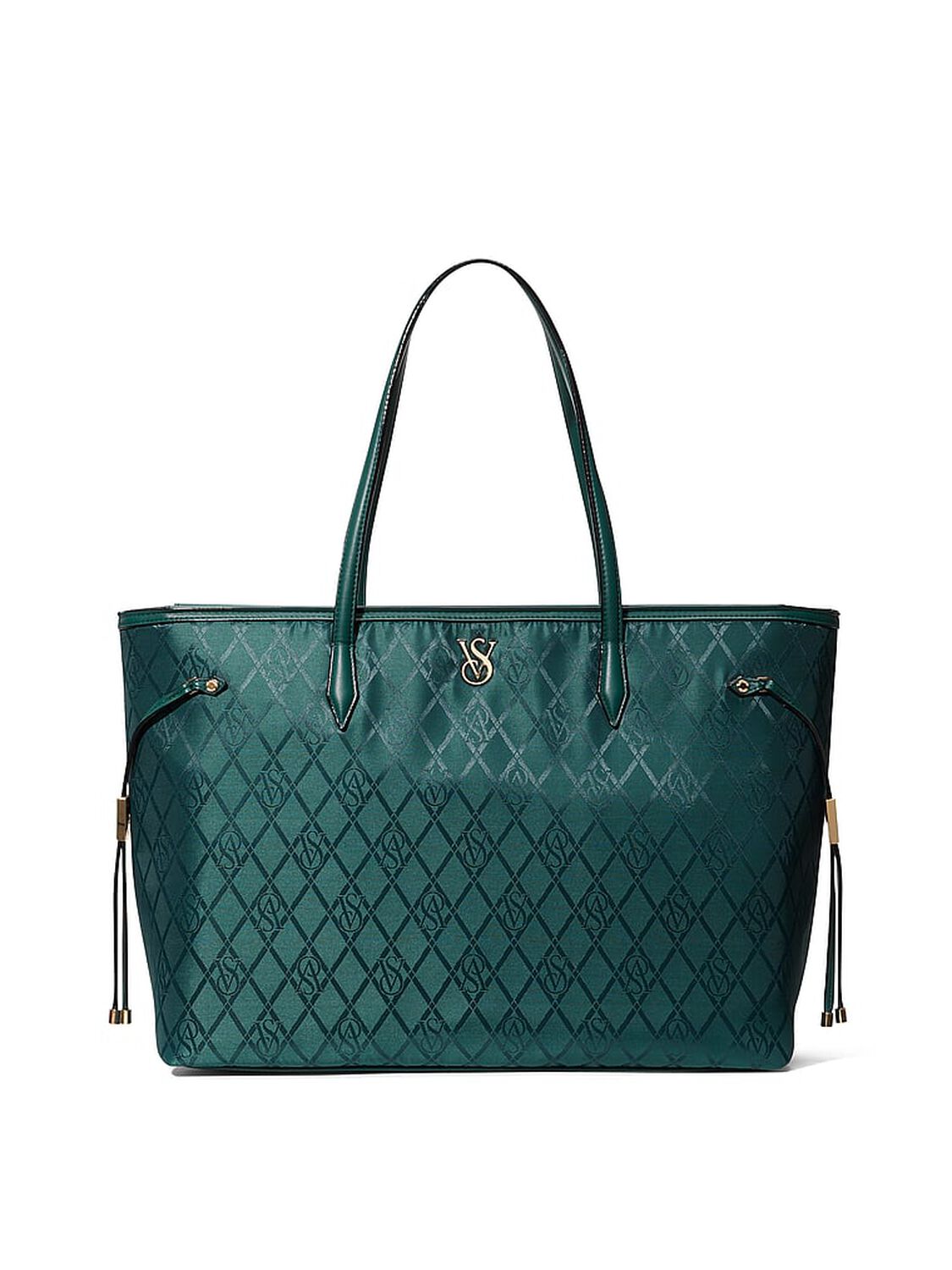 vs Victoria's Secret Large Tote Bag Black Ivy Logo 1 of 4 