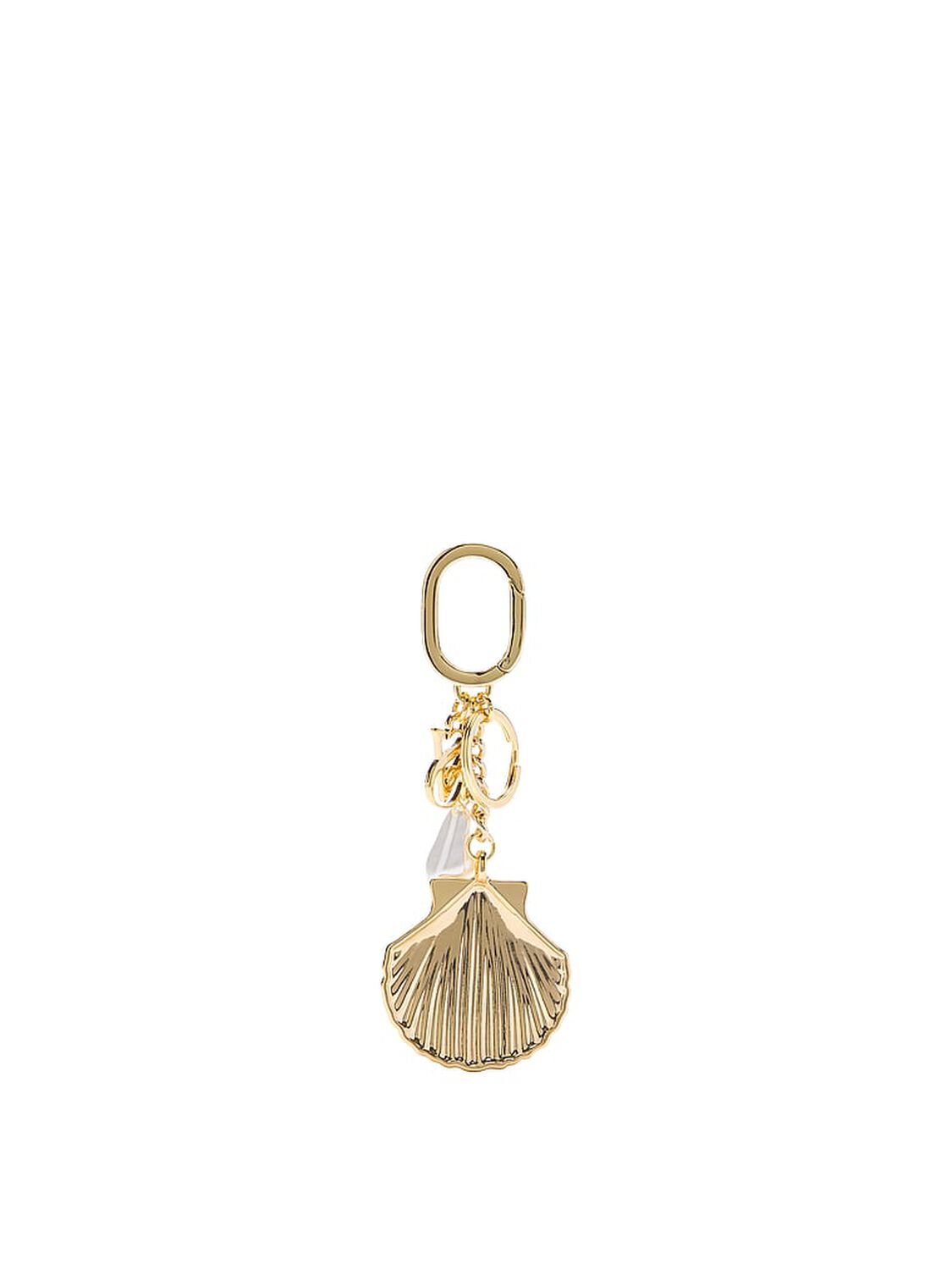 beauty Victoria's Secret Shell Bag Charm Keychain Gold Shell 2 of 2 