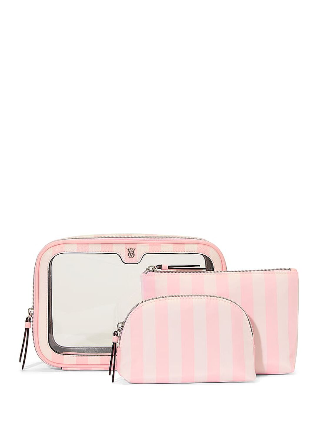 vs Victoria's Secret 3-Piece Makeup Bag Heritage Stripe 3 of 3 