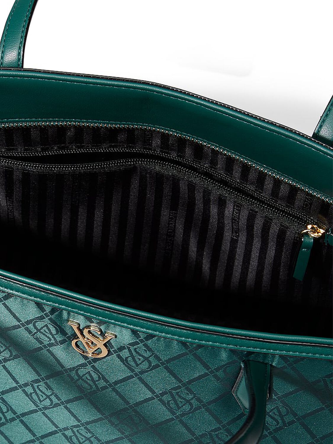 vs Victoria's Secret Large Tote Bag Black Ivy Logo 4 of 4 