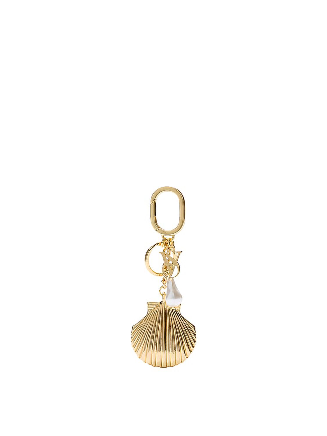 beauty Victoria's Secret Shell Bag Charm Keychain Gold Shell 1 of 2 