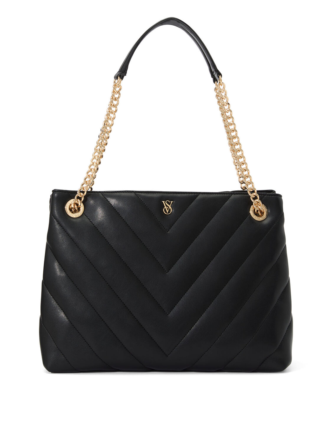vs Victoria's Secret Slouchy Chain Shoulder Bag Black 3 of 3 