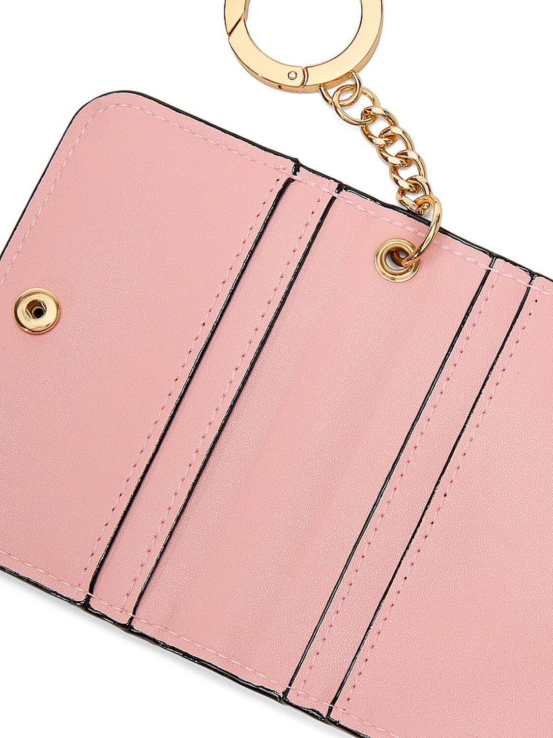 vs Victoria's Secret Flap Card Case Keychain Heritage Stripe 3 of 3 