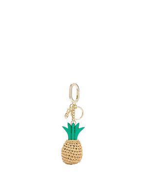 Straw Pineapple Bag Charm Keychain