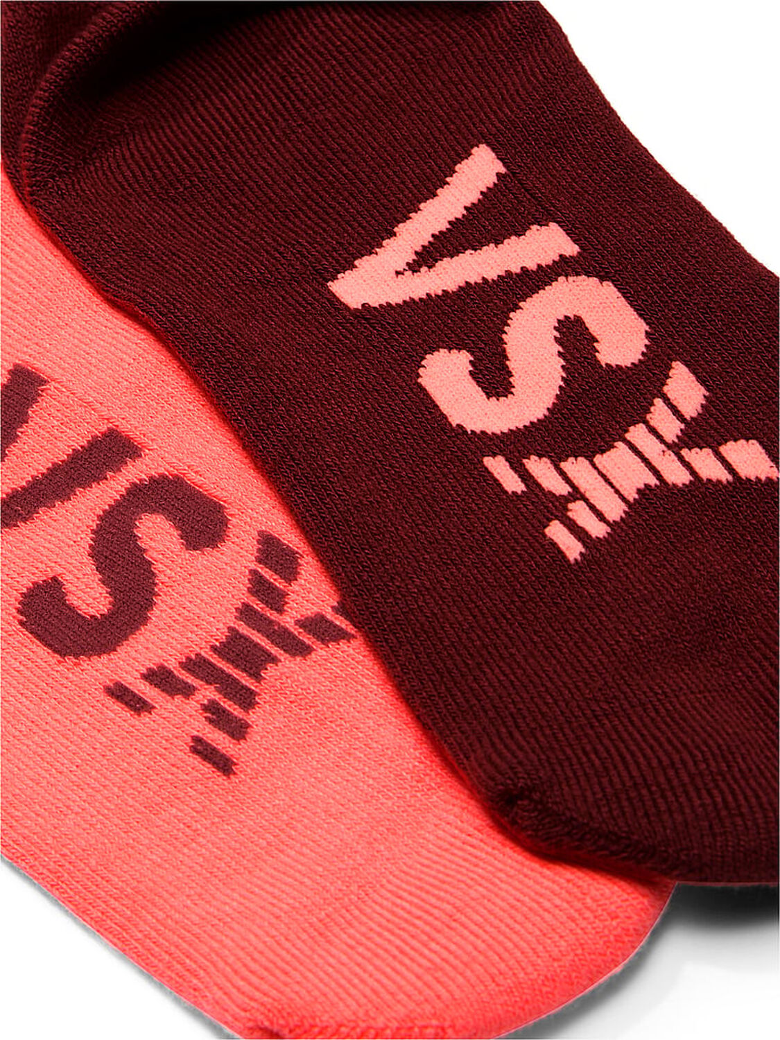vs Victoria's Secret 2-Pack Quarter Socks Russet And Coral 2 of 2 