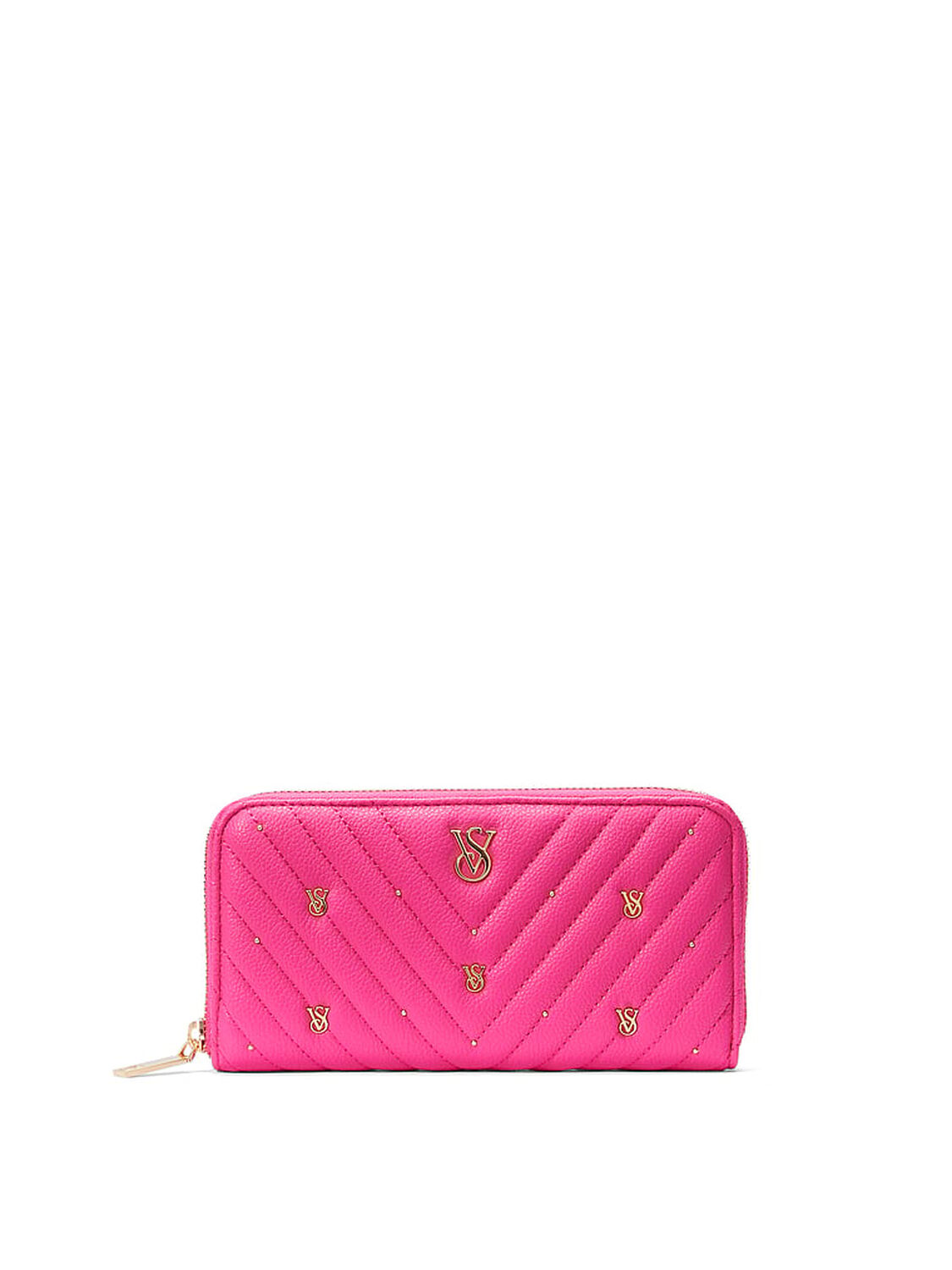 vs Victoria's Secret Large Wallet with Zip Pink Stud 1 of 3 
