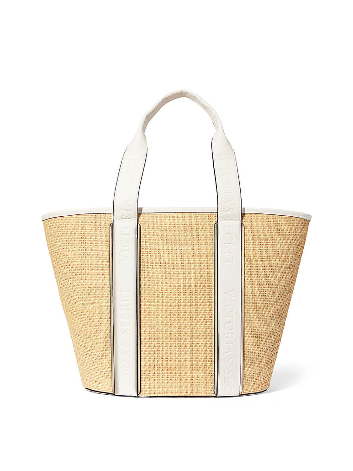 vs Victoria's Secret Large Tote Bag Straw 2 of 3 