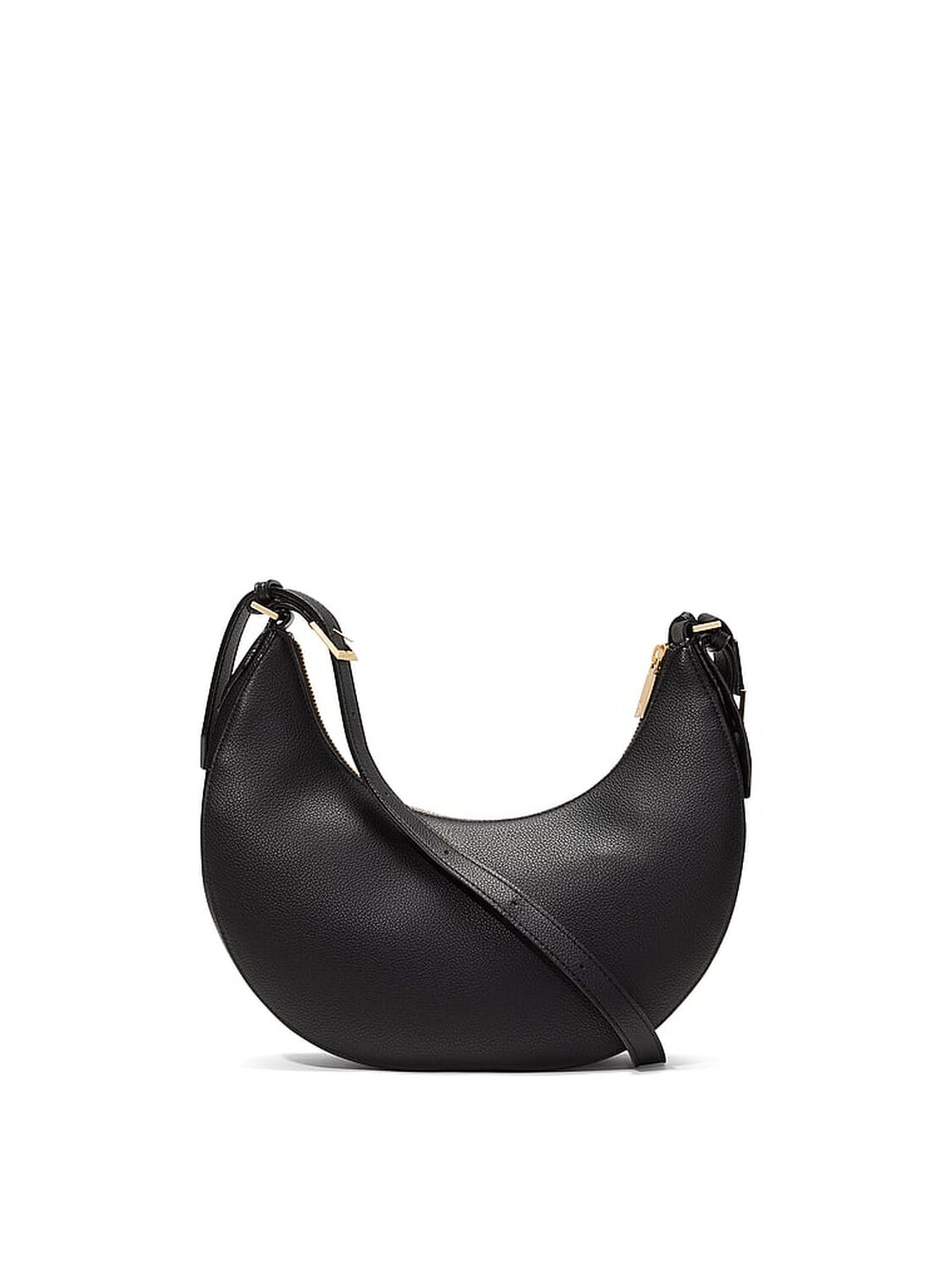 vs Victoria's Secret Crescent Curve Shoulder Bag Black Pebble 2 of 3 