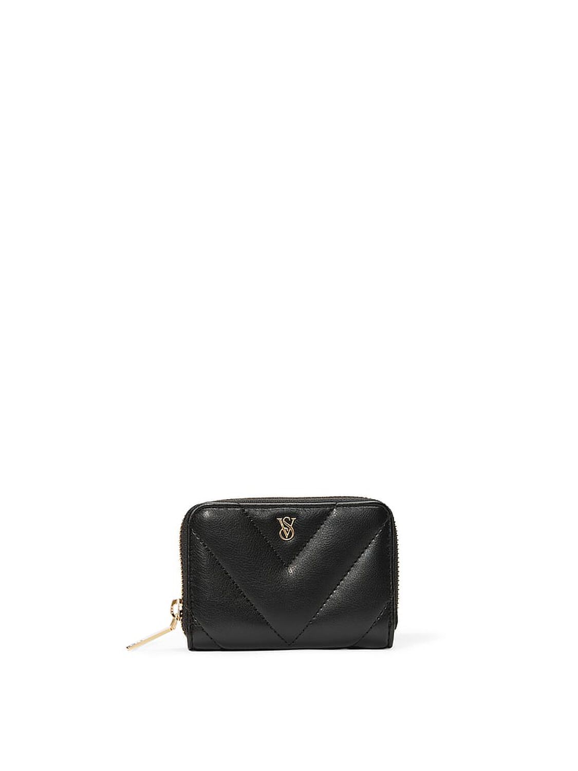 vs Victoria's Secret Small Wallet with Zip Black 1 of 3 