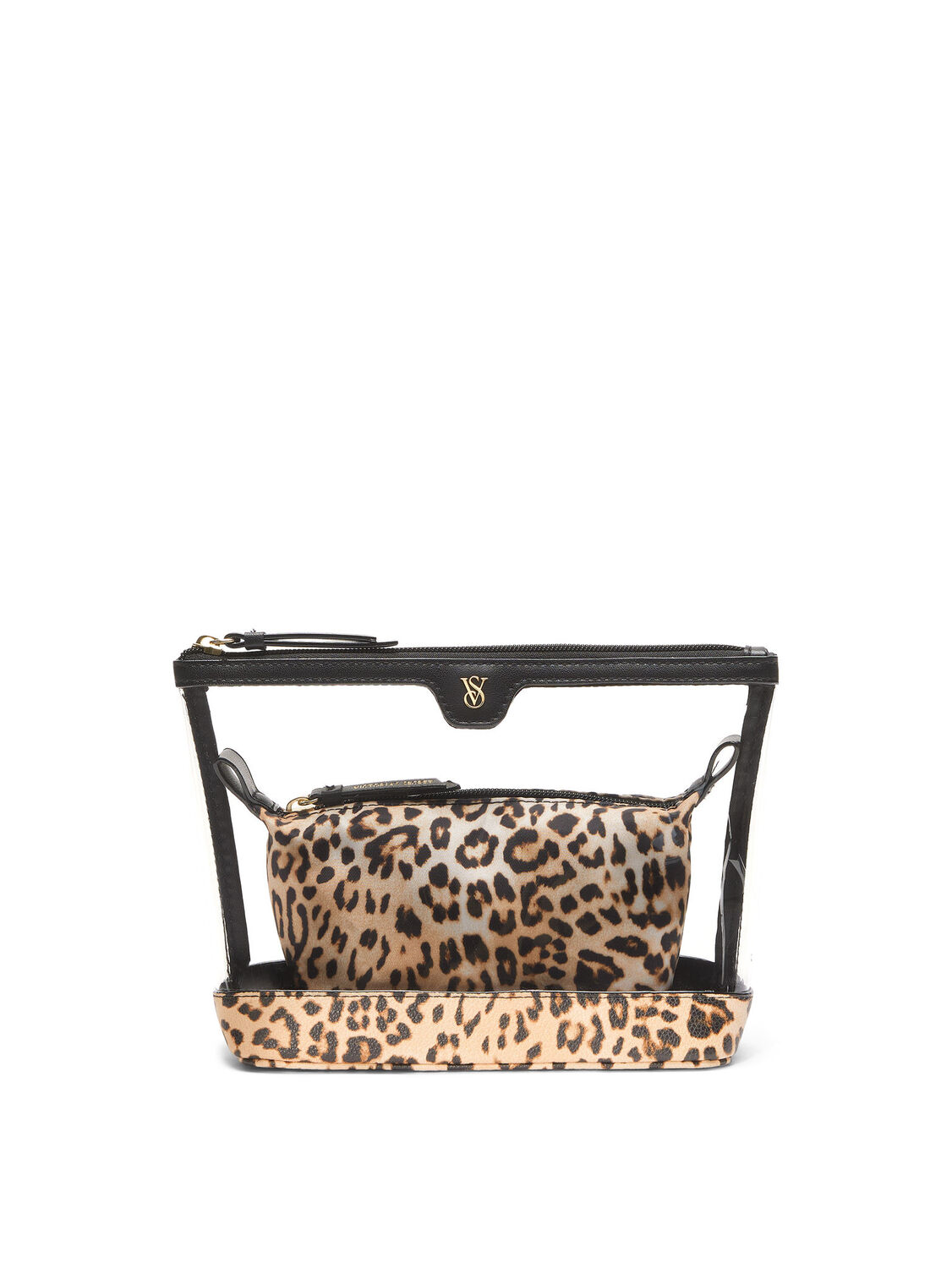 vs Victoria's Secret 2-Piece Makeup Bag Leopard 1 of 3 