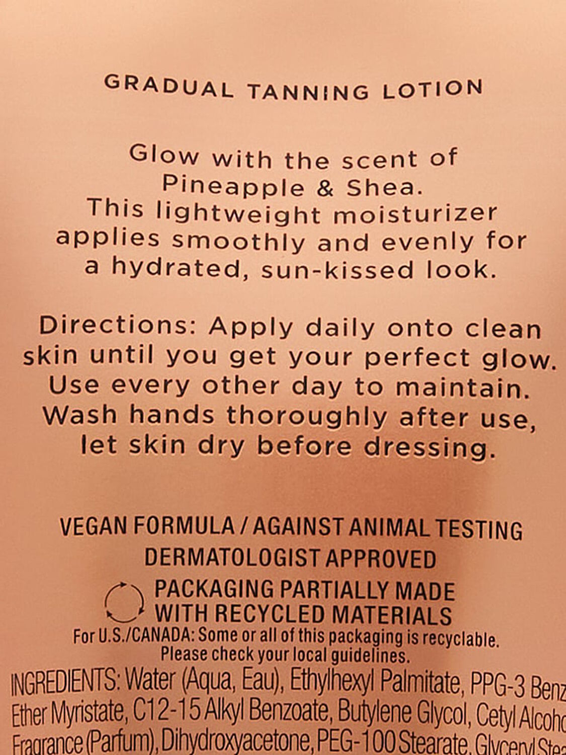 beauty Body Care Pineapple & Shea Glow Tanning Lotion Pineapple & Shea 2 of 3 