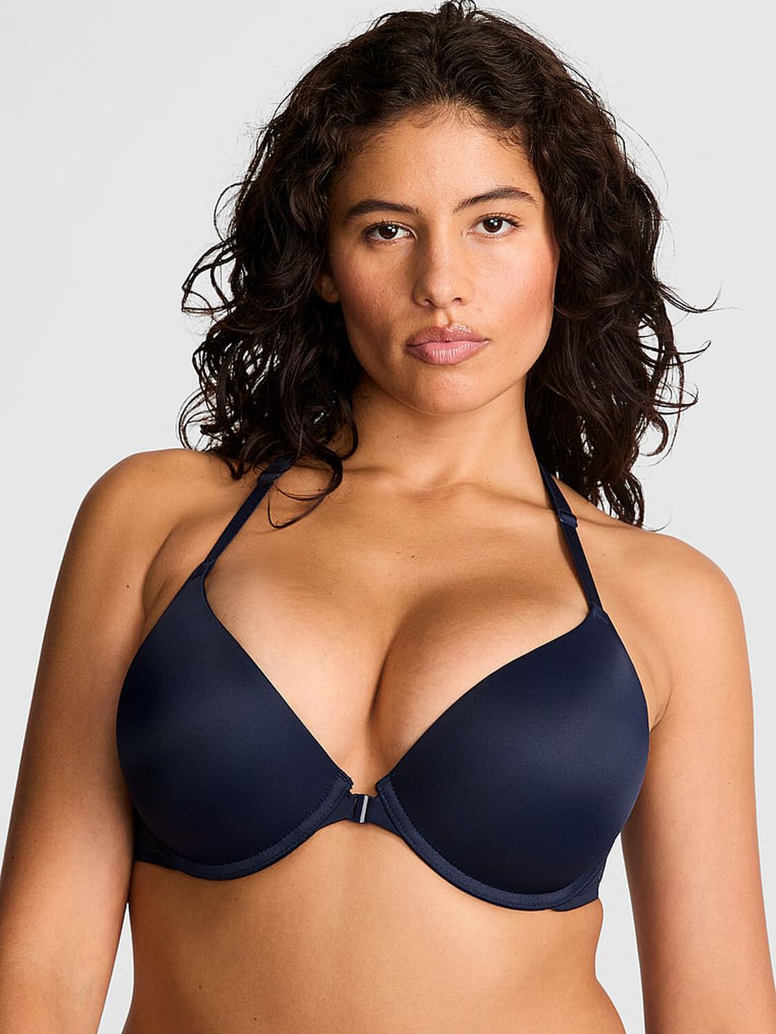 vs Pink Wear Everywhere Wear Everywhere Front-Close Push-Up Bra Noir Navy 1 of 3 