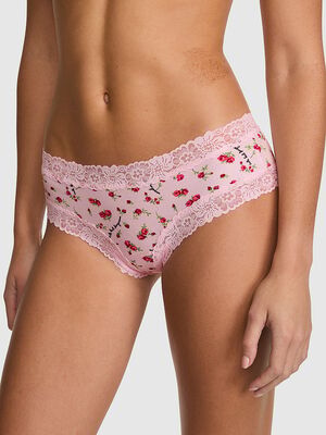 PINK Wink&trade; Lace-Trim Cotton Cheeky Panty