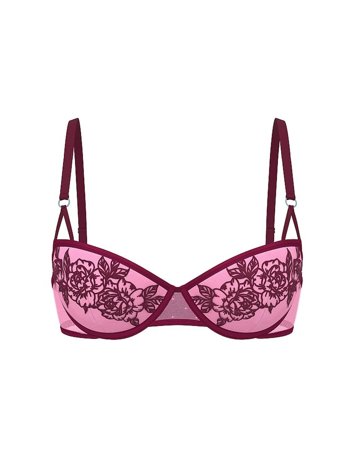 vs Pink Wink Wink Push-Up Balconette Bra Pink Lollipopburgundy 3 of 3 