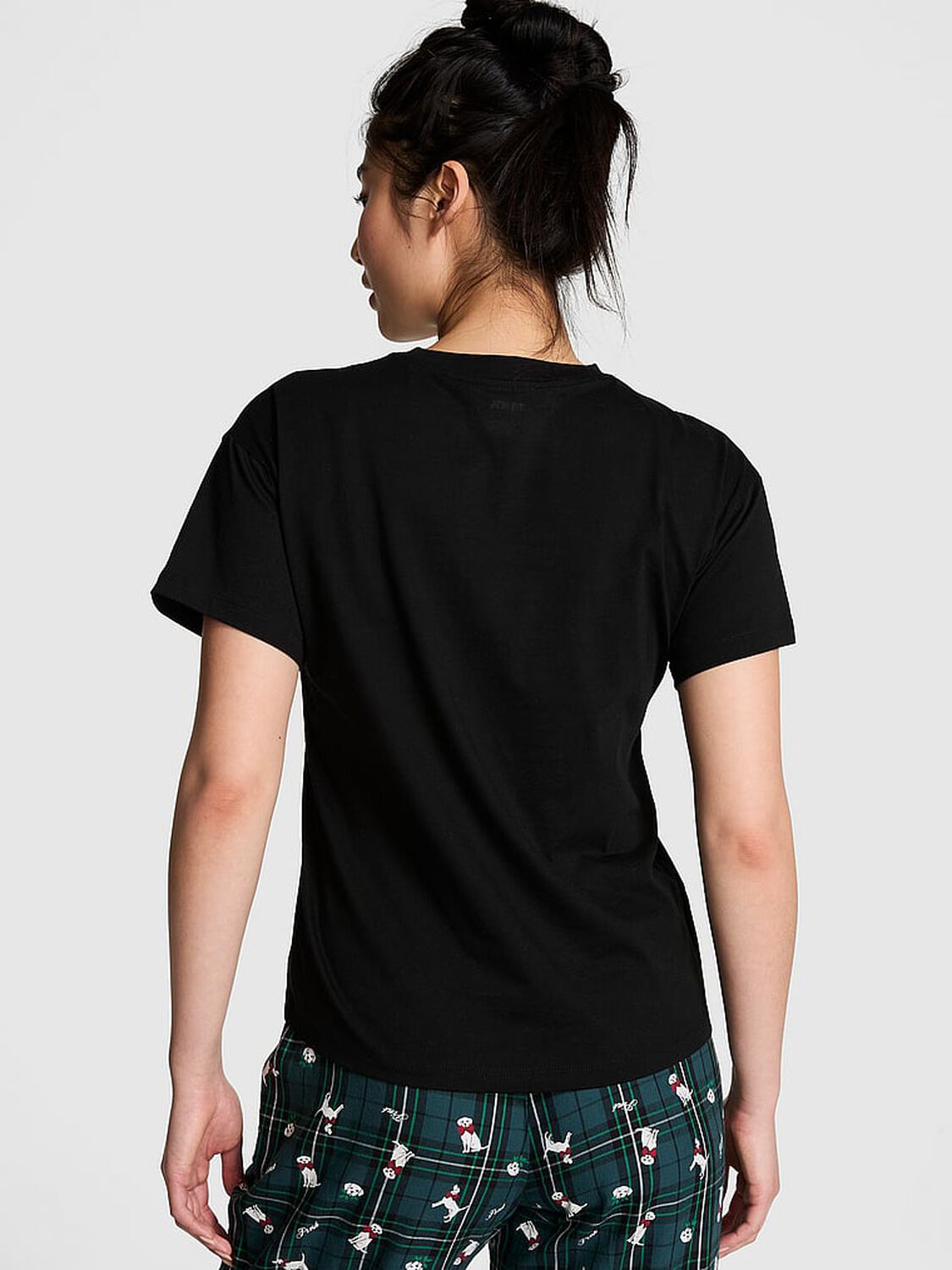 vs Pink 100% Cotton Bling Tee Pure Black Logo 2 of 3 