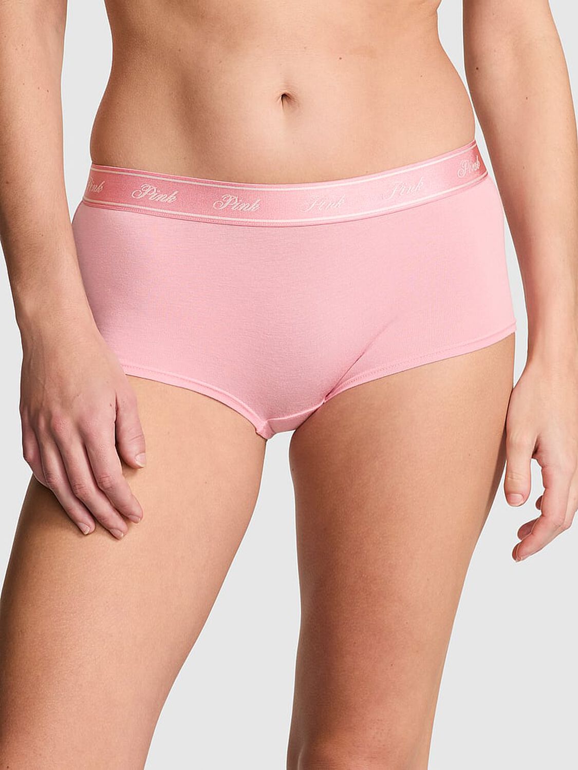 vs Pink Logo Cotton Boyshort Panty Petal Pink 3 of 3 