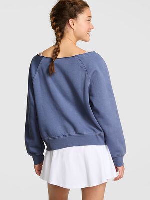 Ivy Fleece Off-The-Shoulder Sweatshirt