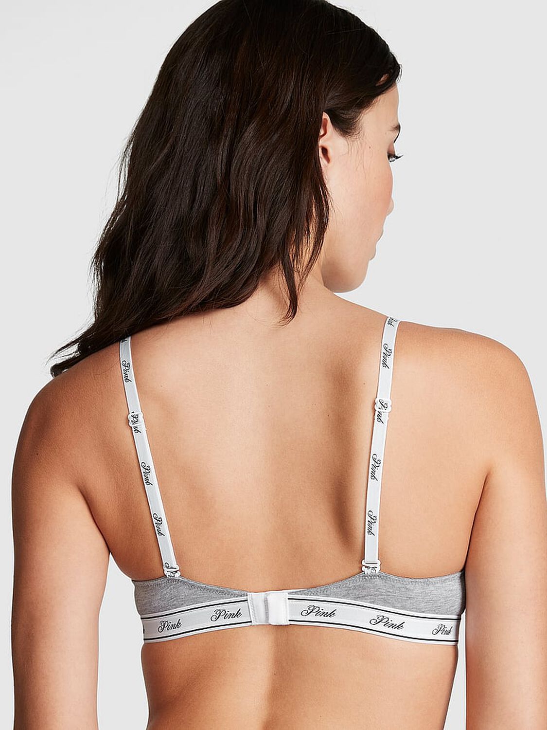 vs Pink Wear Everywhere Wear Everywhere Super Push-Up Bra Medium Heather Grey 2 of 3 