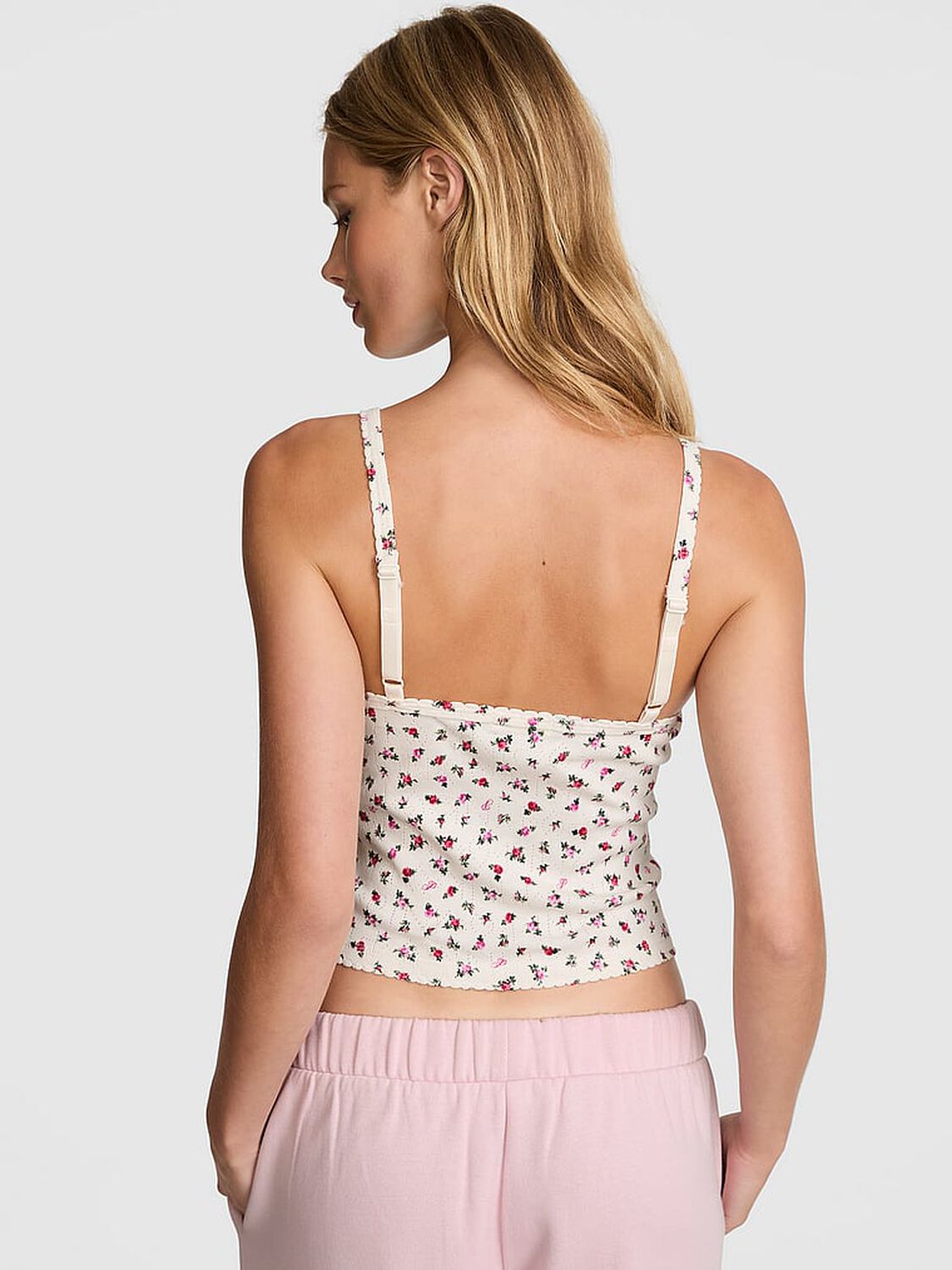 vs Pink Pointelle Henley Cami Print 2 of 3 