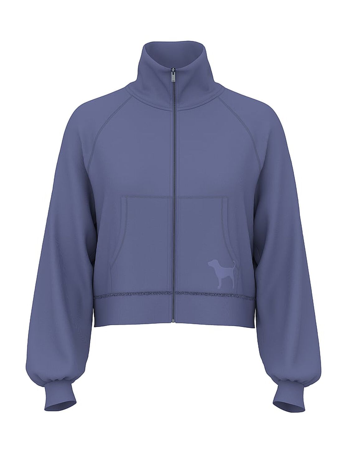 vs Pink Campus Terry&trade; Mock-Neck Full-Zip Sweatshirt Dusty Iris 3 of 3 