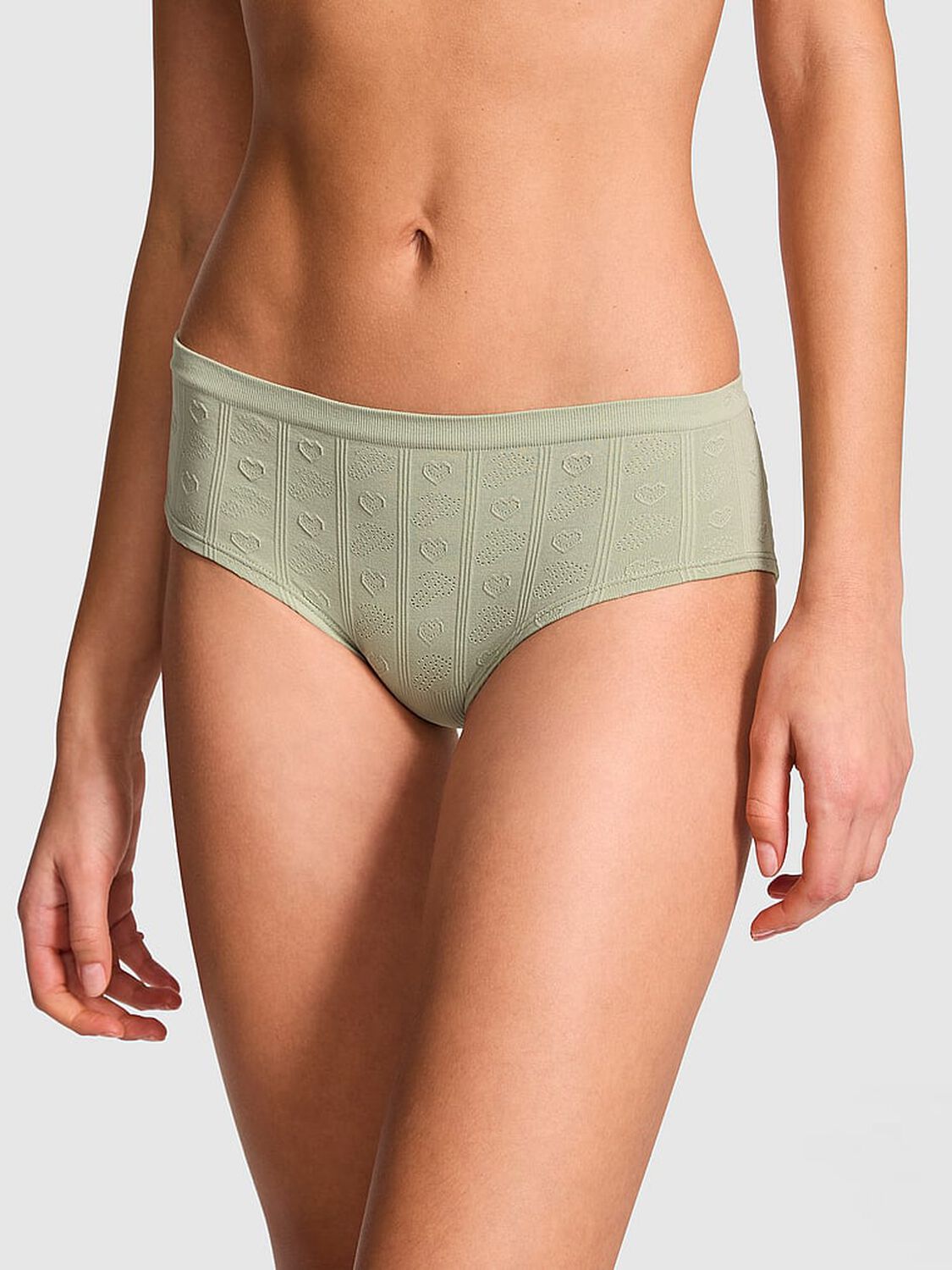 vs Pink Seamless Hiphugger Panty Green Garden 1 of 3 