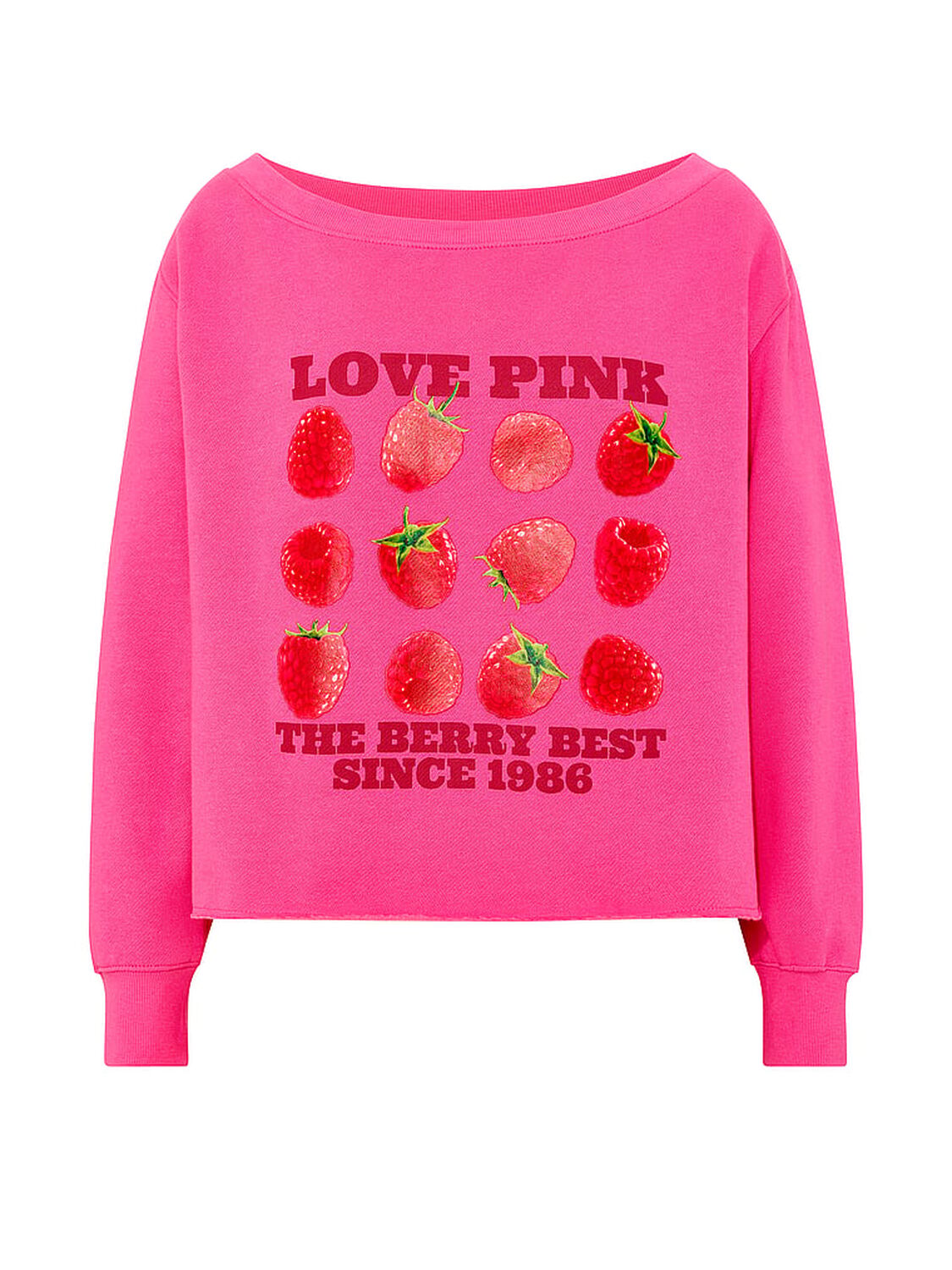 vs Pink Campus Fleece&trade; Rib Off-The-Shoulder Sweatshirt Print 3 of 4 