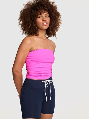 All-Day Cotton&trade; Side-Ruched Tube Top