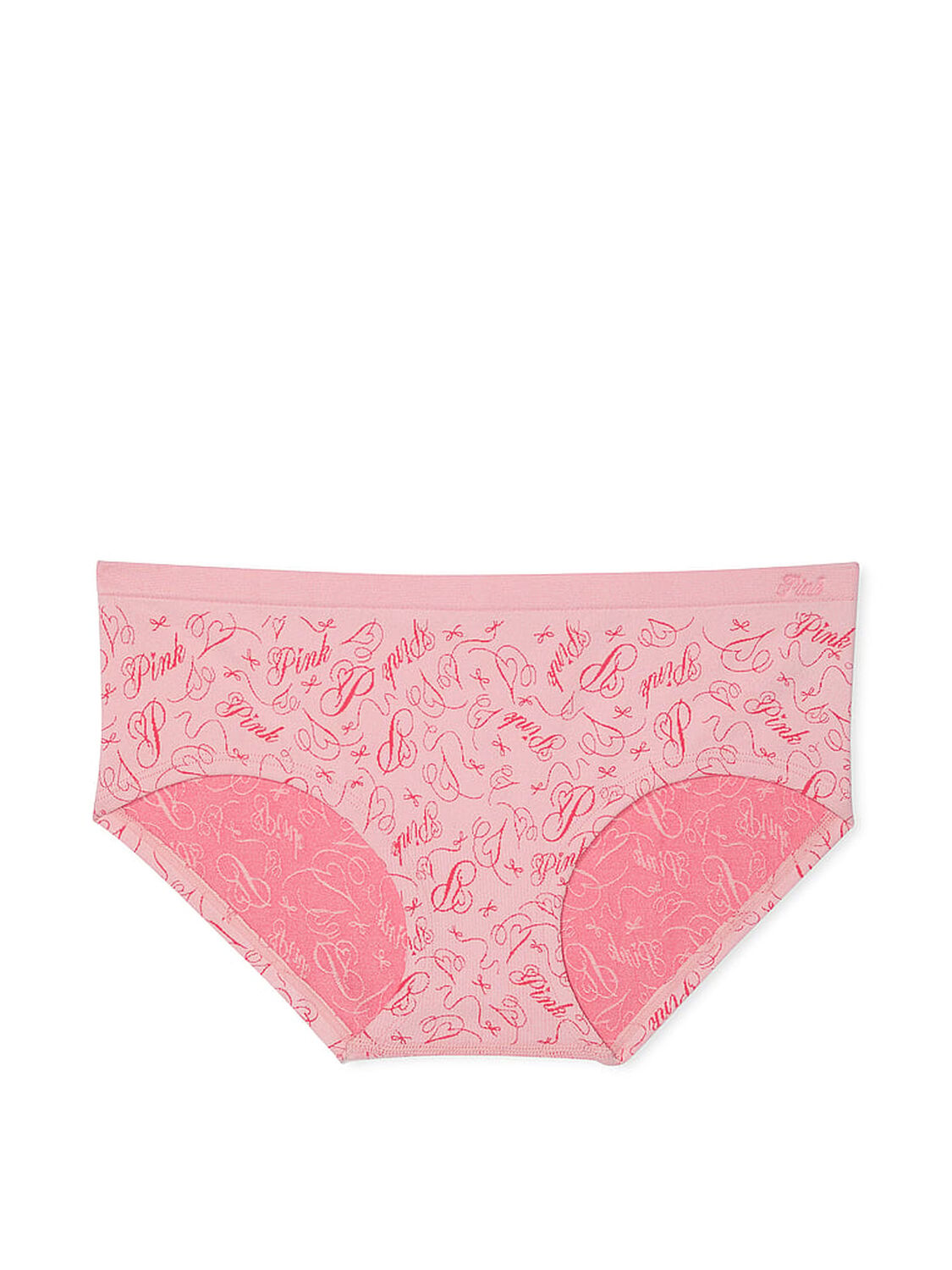 vs Pink Seamless Hiphugger Panty Angel Pink Love Script Print 3 of 3 