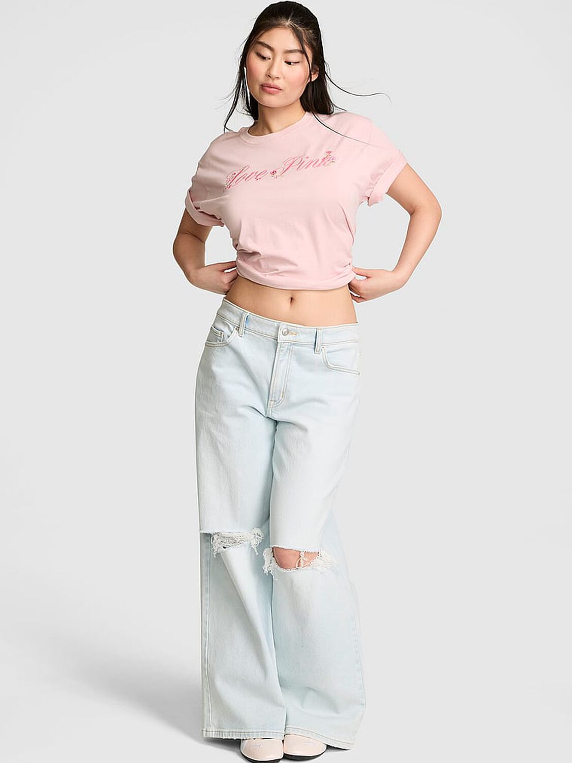 vs Pink Campus Cotton&trade; Tee Dollhouse 1 of 3 