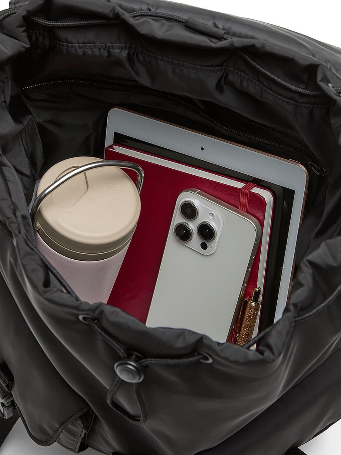 vs Pink Nylon Cargo Backpack Black 3 of 4 