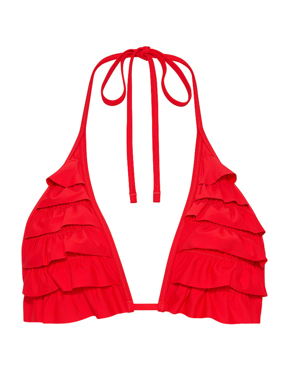 vs Swim Ruﬄe Triangle Bikini Top Bright Vermillion 3 of 3 