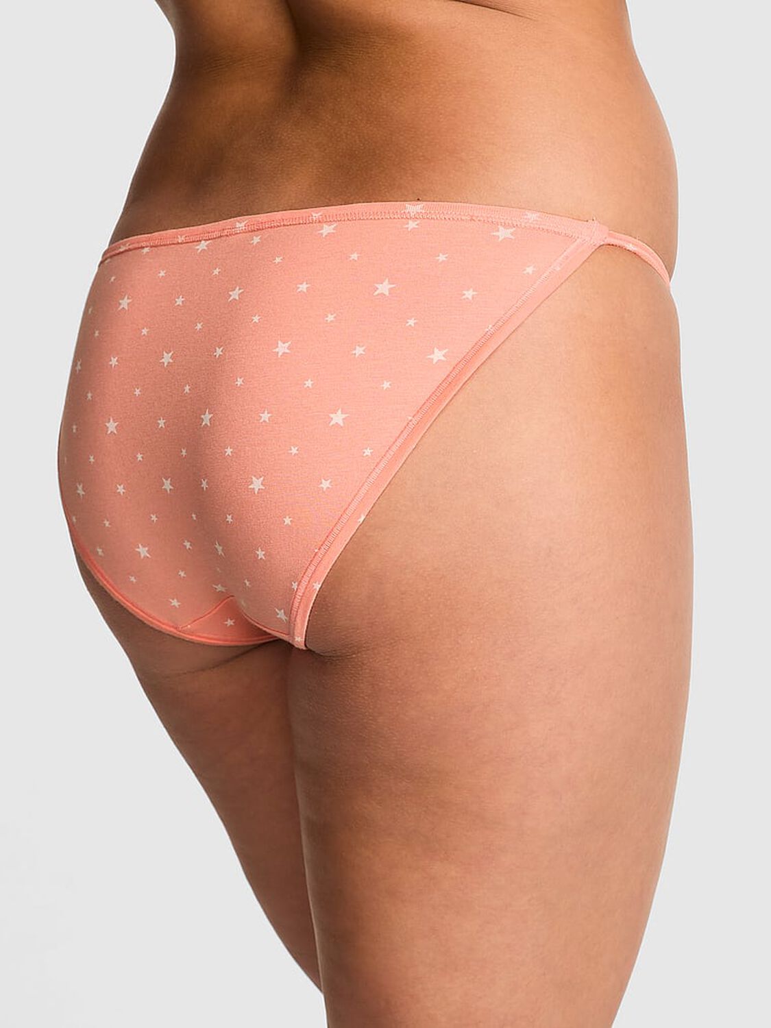 vs Pink Cotton String Bikini Panty Orange Hills Star Print 2 of 3 